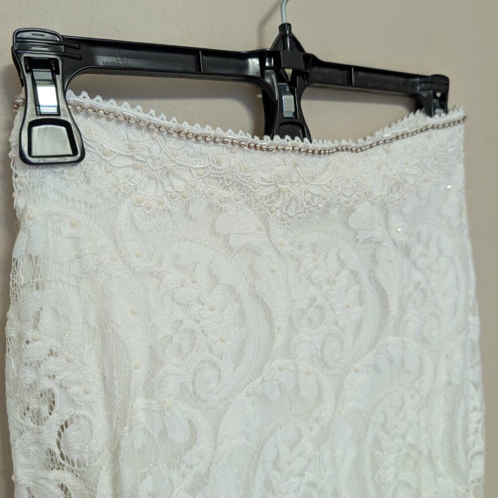 Clarisse lace wedding skirt 0 triple lined - Picture 4 of 12